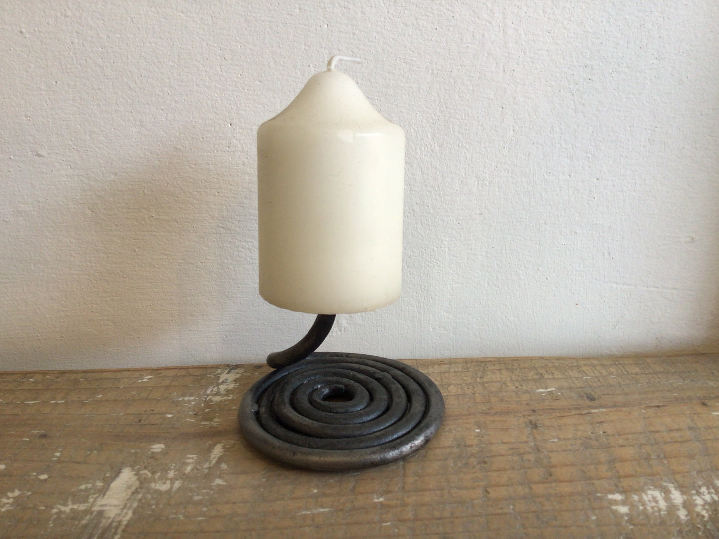 Forged spiral candlestick