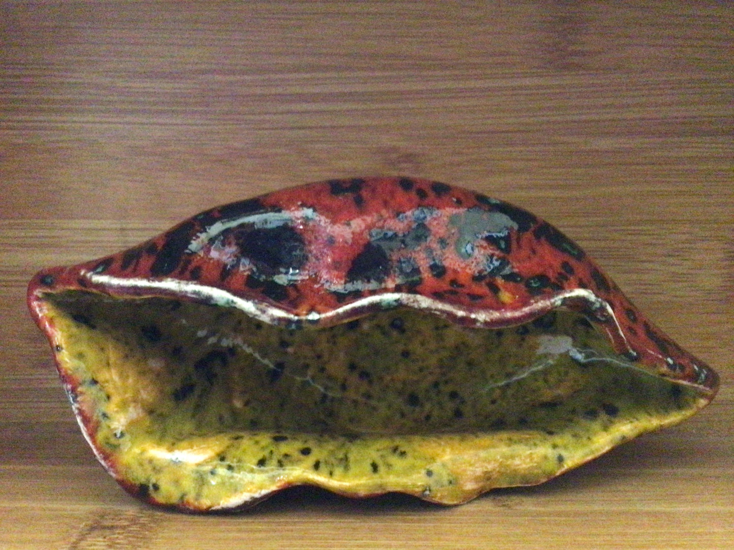 Ceramic Red/Yellow Pot by Steph House