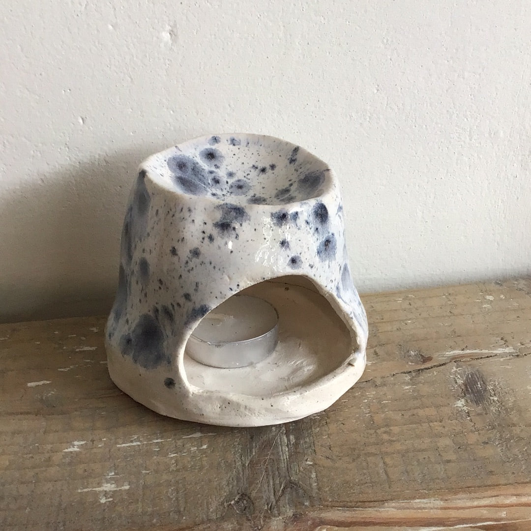 Oil Burner Blue and White