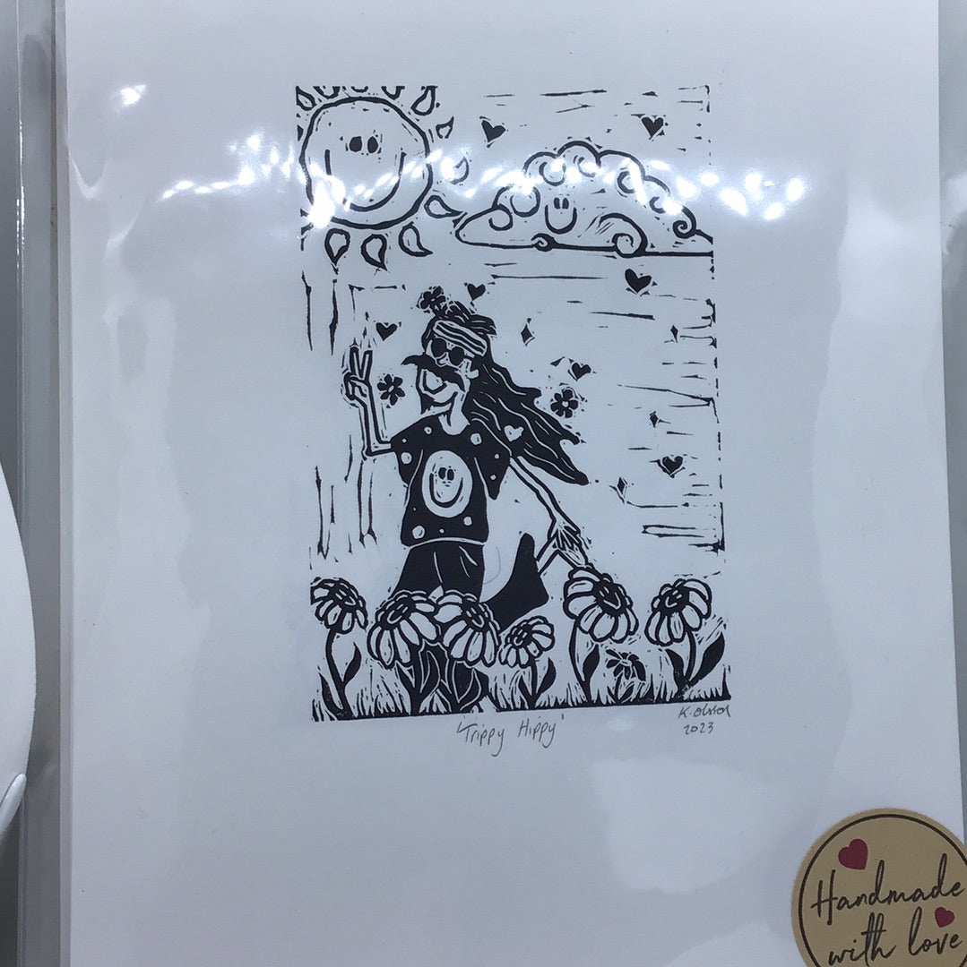 Lino Print by Kat Olsson