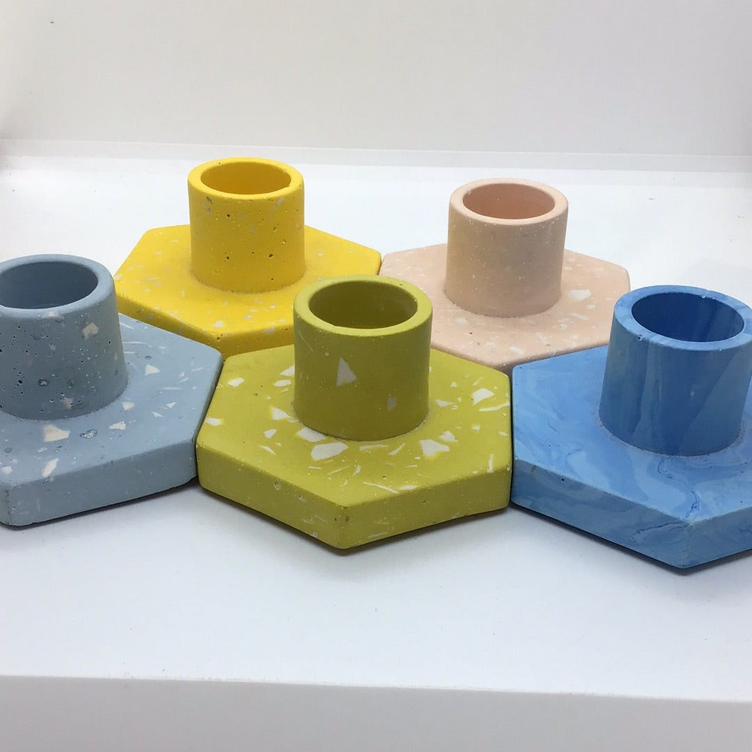 Jesmonite Candle Stick Holder by Hayley North
