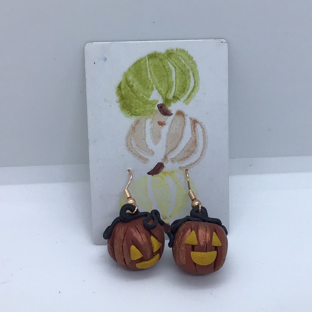 Pumpkin Earrings By Skwijcraft
