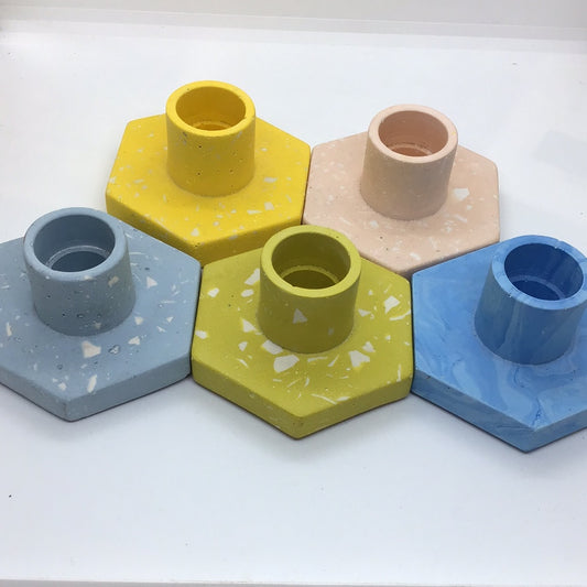 Jesmonite Candle Stick Holder by Hayley North