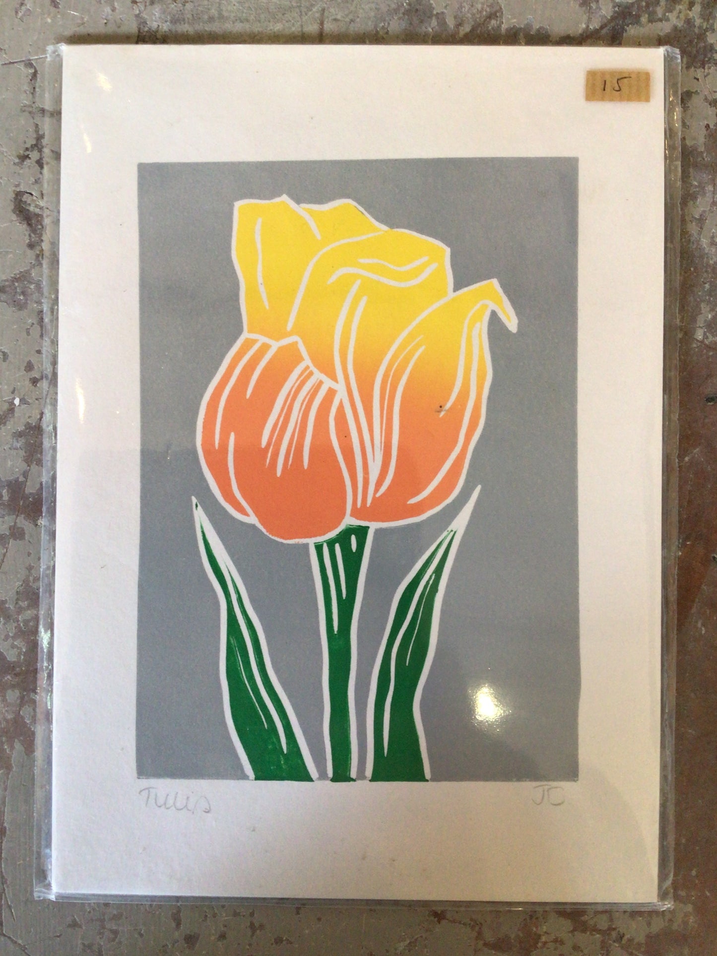 A5 lino prints by Jess Bardet