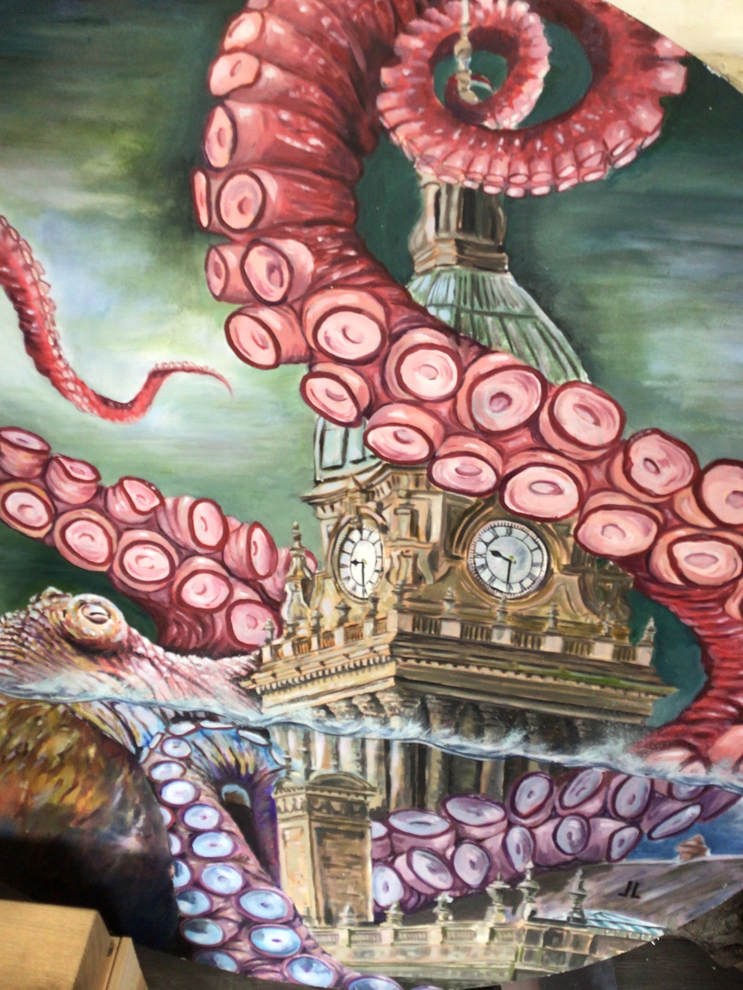 Lincoln Lightfoot Leeds Town Hall Round Painting