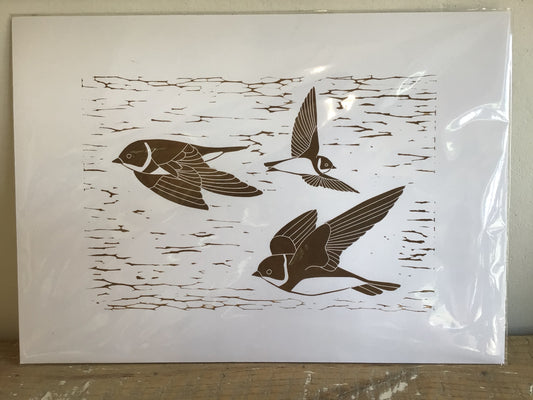 Sand Martins Print A3 By Danielle House