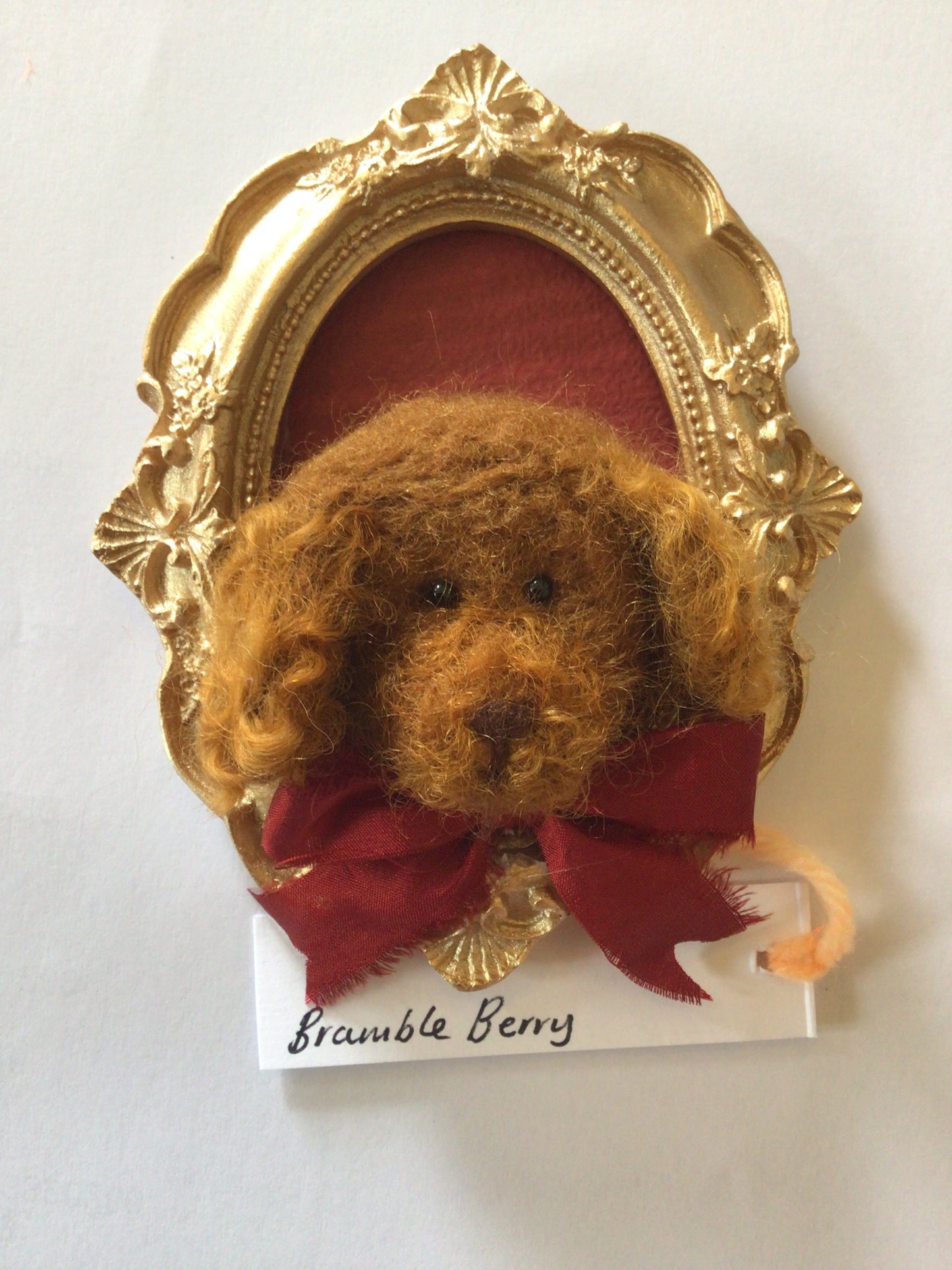 Needlefelted Animals in Frame by Bramble Berry