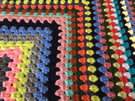 Crochet Blanket By Nancy - Large multicoloured