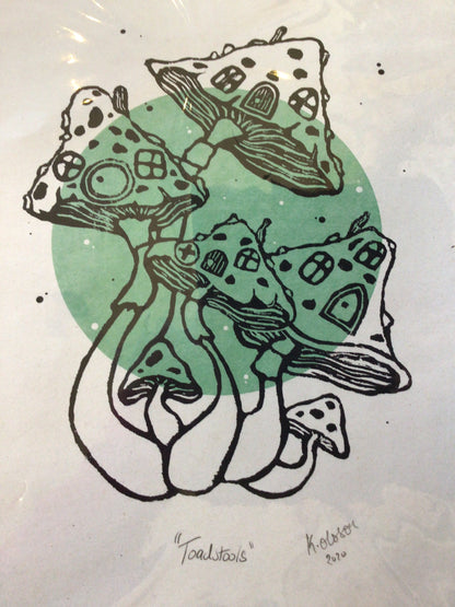 A4 Lino Print by Kat Olsson