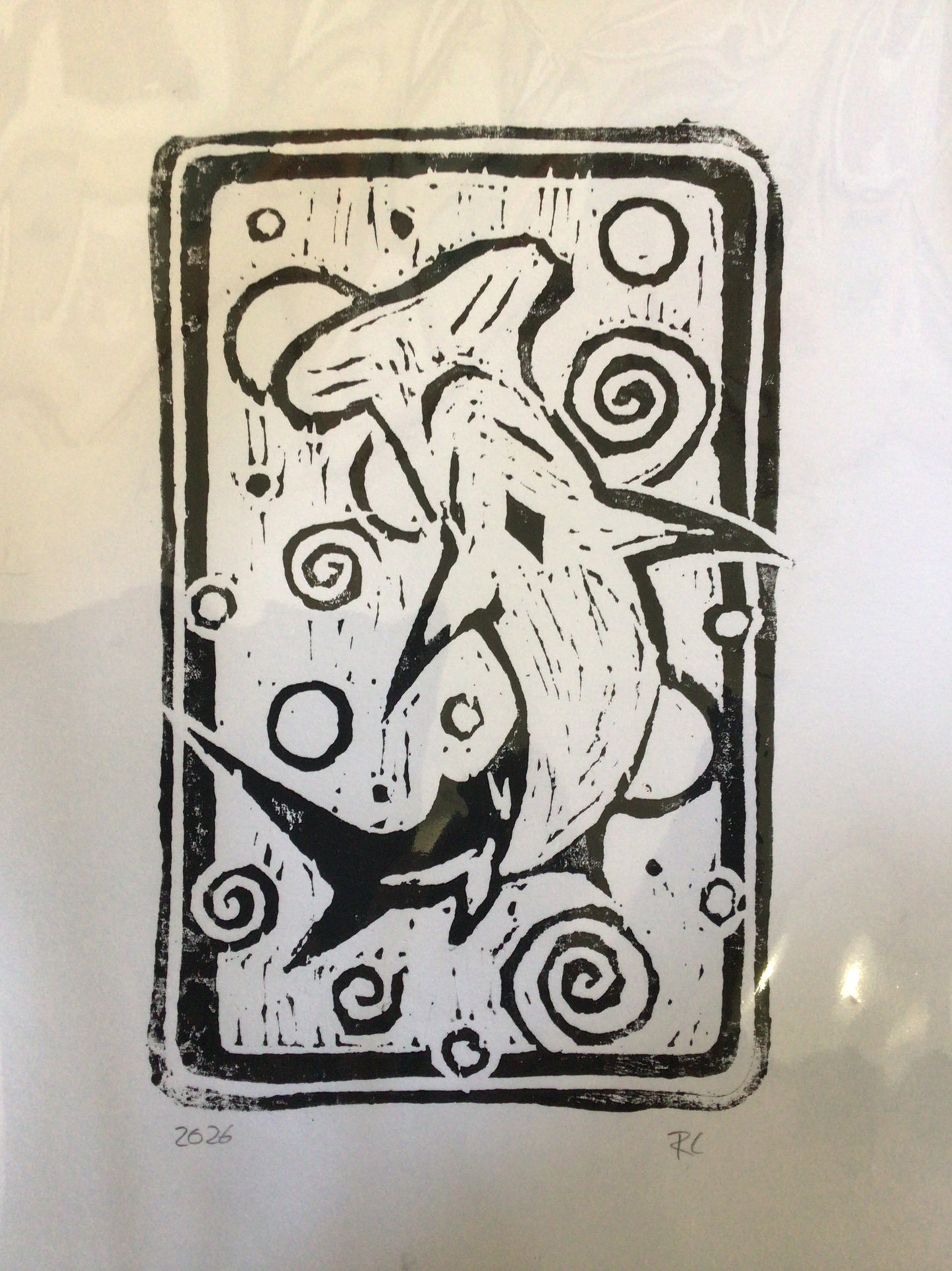 Lino print by Robin Conlan