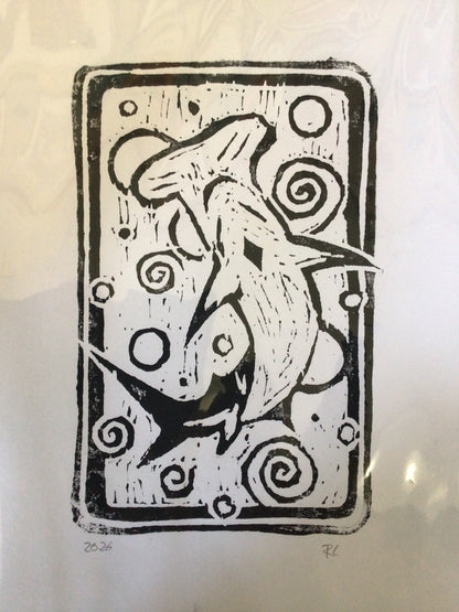 Lino print by Robin Conlan