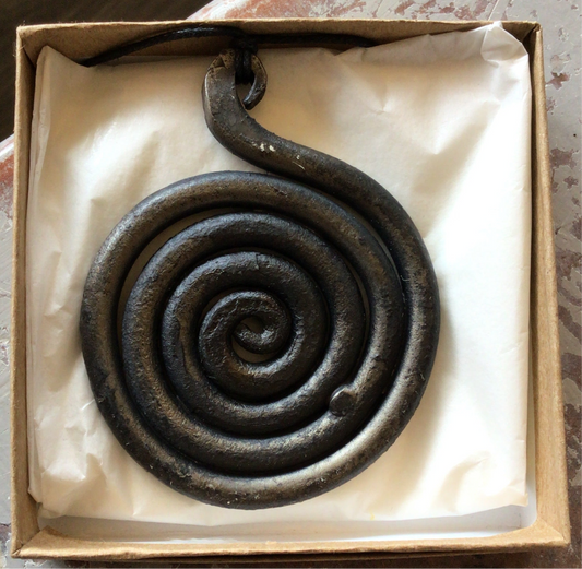 Hand forged spiral pendant (large)