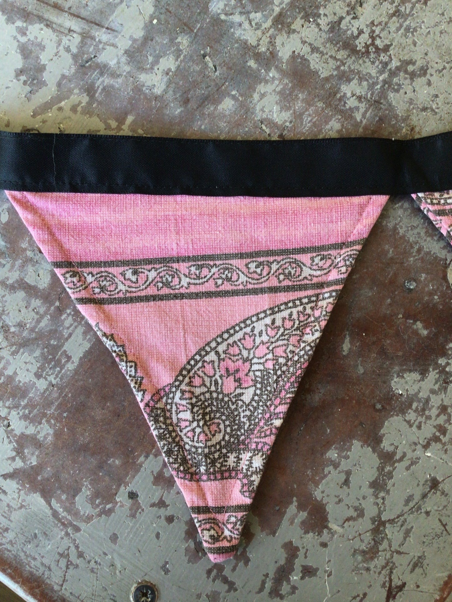 Pink paisley bunting by Wattle & Acorn