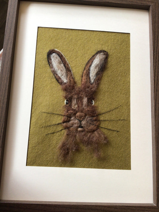 Needle Felted Hare by Bramble Berry