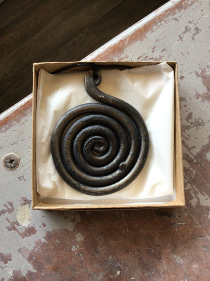 Hand forged spiral pendant (large)