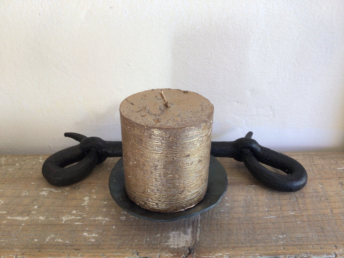 Forged looped candlestick by Piers Edsall