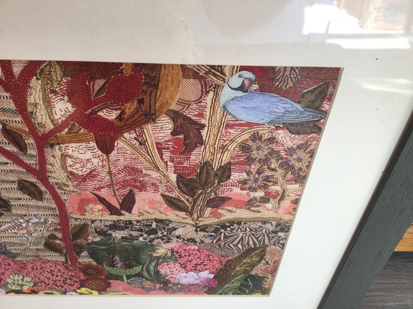 Framed mixed media collage print by Denise Doggett