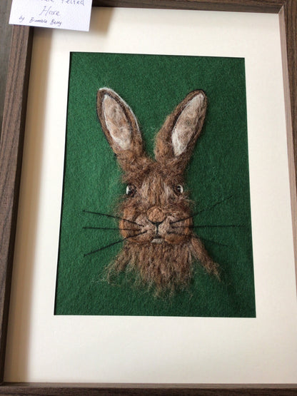 Needle Felted Hare by Bramble Berry