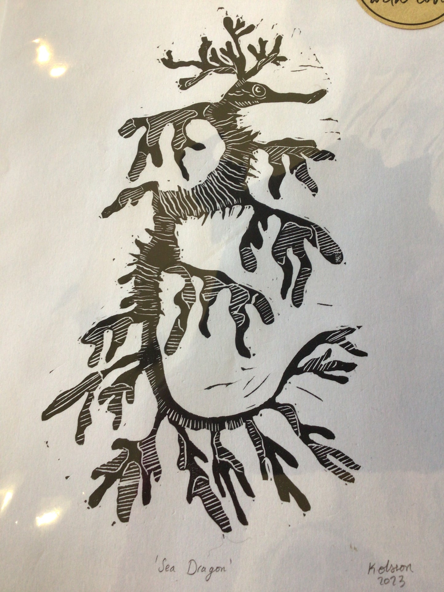 A4 Lino Print by Kat Olsson