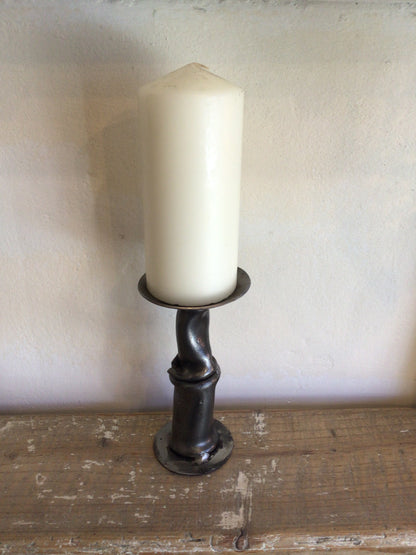 Crumpled candlestick by MUST Forge