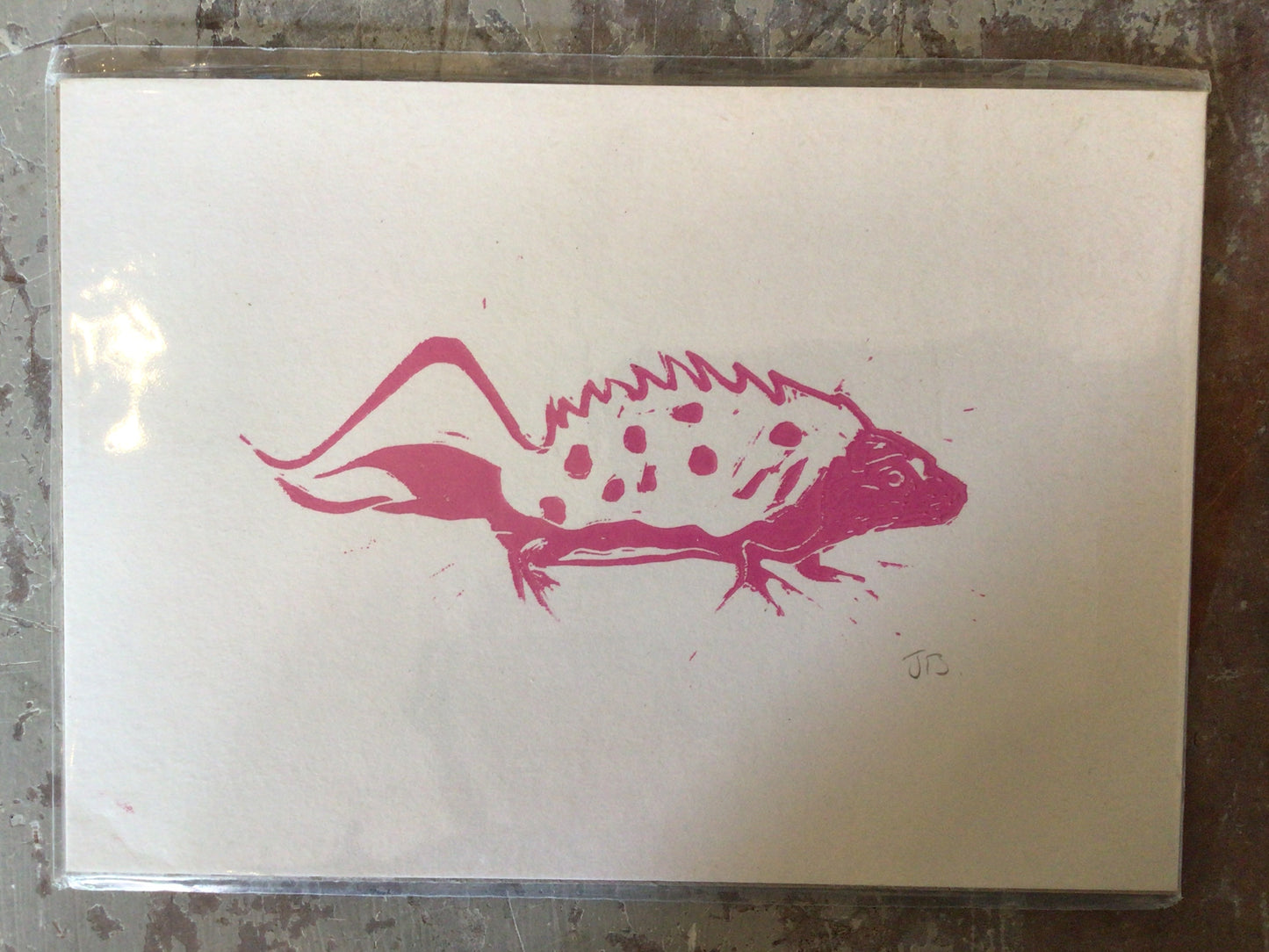 A5 lino prints by Jess Bardet