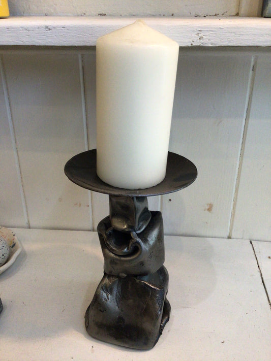 Crumpled Candlestick by MUST Forge large