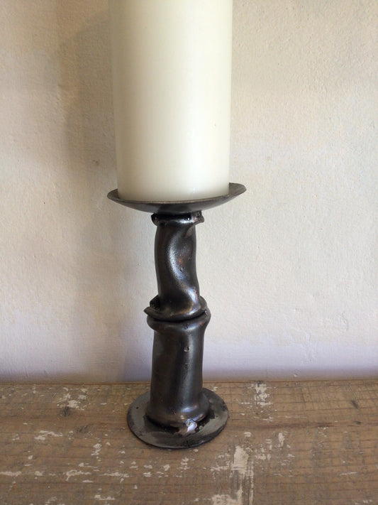 Crumpled candlestick by MUST Forge