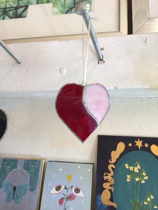Glass hearts split