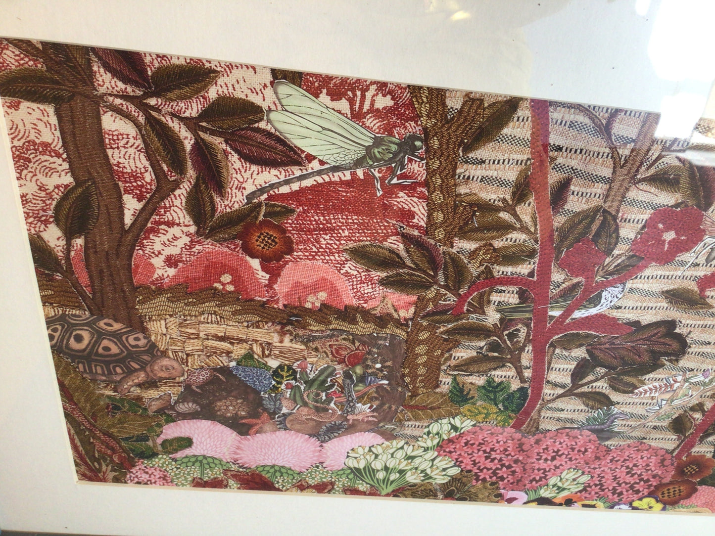 Framed mixed media collage print by Denise Doggett