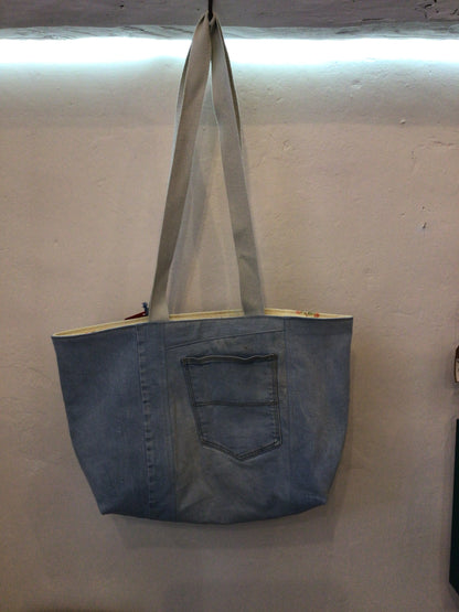 Upcycled denim bag by Jess Bardet