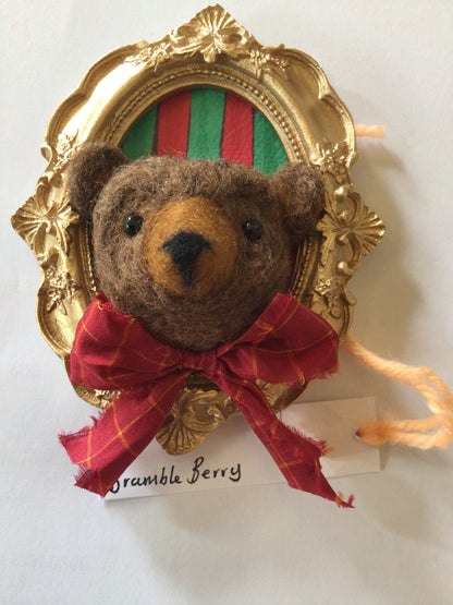 Needlefelted Animals in Frame by Bramble Berry