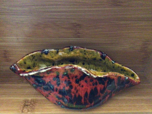 Ceramic Red/Yellow Pot by Steph House
